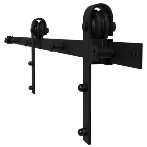KIT CORREDERA SD003-2M ACERO NEGRO