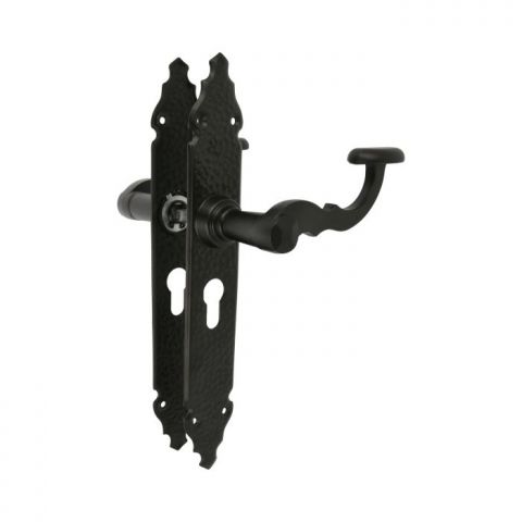 MANILLA NEGRA CERRADURA PERA 85MM