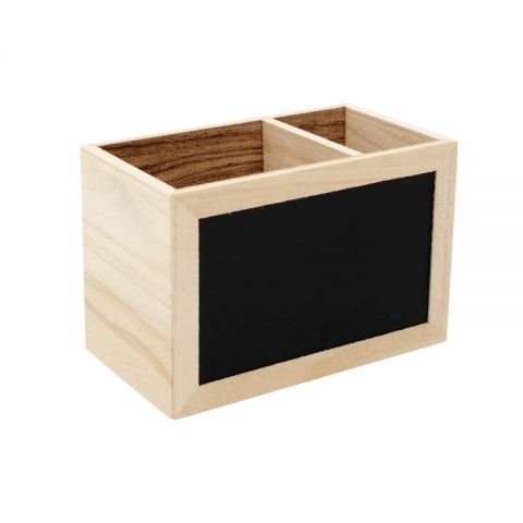 CAJA MADERA PIZARRA 18*10*12