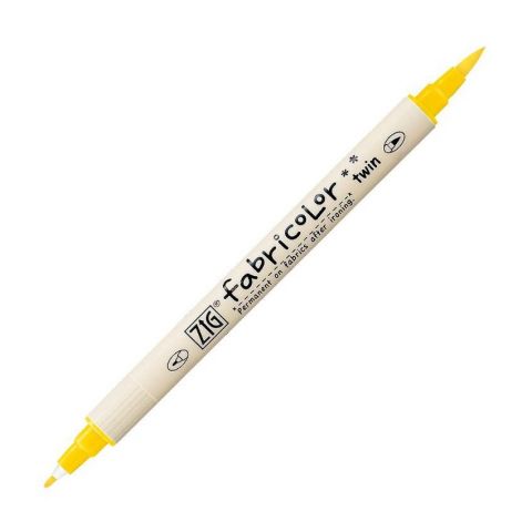 ROTULADOR TELA AMARILLO DOS PUNTAS