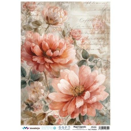 PAPEL ARROZ FLOR A4