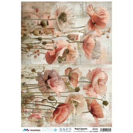 PAPEL ARROZ FLOR A4
