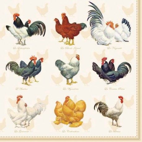 SERVILLETA MINI GALLINAS 1UD