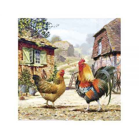 SERVILLETA GALLINAS CAMPO 1UD