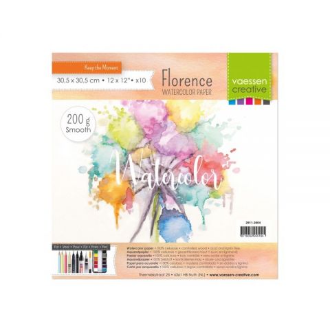 PAPEL ACUARELA 200G 30*30 10PZ