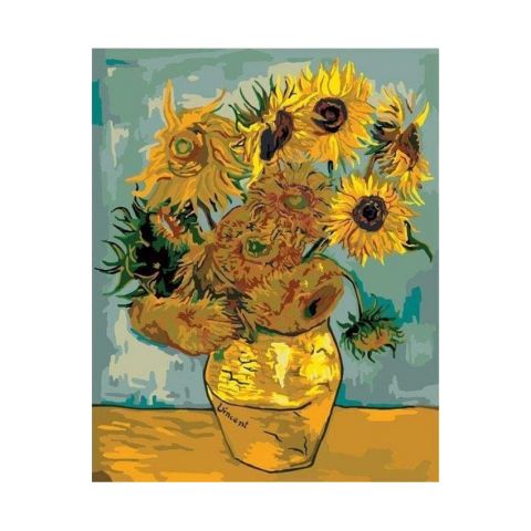 PINTAR POR NUMEROS GIRASOLES