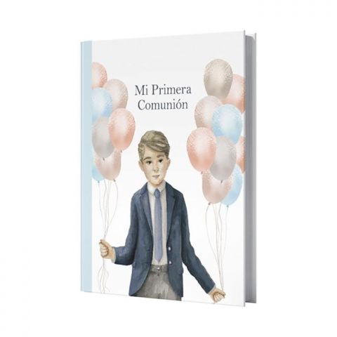 LIBRO COMUNION NIÑO GLOBOS
